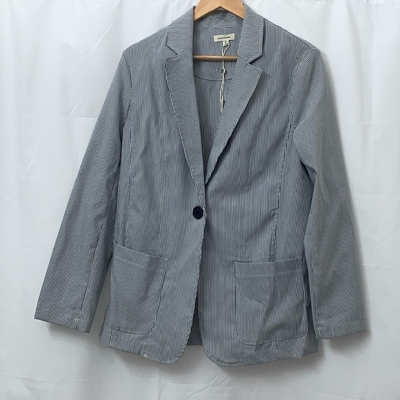 Women’s Max Studio Pin Striped Blazer Size Large NEW WITH TAGS - Picture 1 of 8